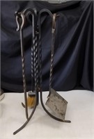 Iron Fireplace Tool Set 33" tall