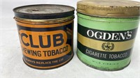 Club Chewing Tobacco Ogdens Tobacco Tin Can