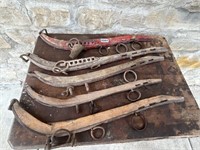 LOT OF WOODEN HAMES WITH HARDWARE