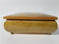 Vintage Reed & Barton wood inlay music box