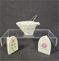Porcelain Ashtray & Toothpick Holders