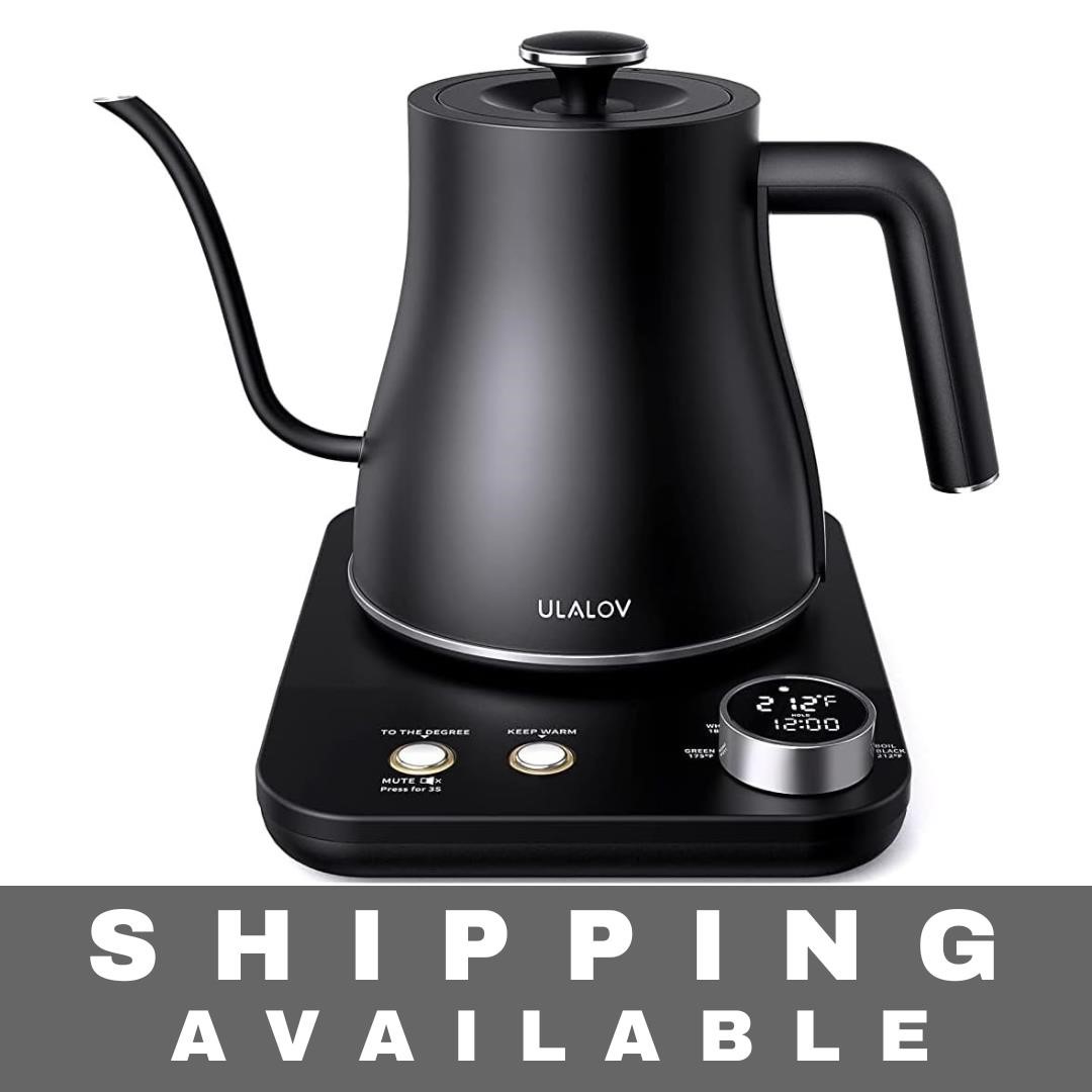 ULALOV Electric Gooseneck Kettle, Stainless Steel