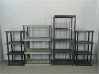 4x The Bid 3,4,5 Tier Shelf Units