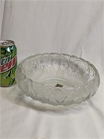 Fenton Sticker 9" Frosted Glass Bowl