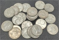 (23) Canada 80% Silver Quarters
