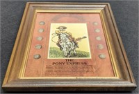 10"x12" Framed Display "The Pony Express" w/