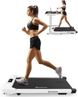 Incline Folding Treadmill  3-Level  White