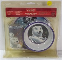 Coca Cola Polar Bear & Seal 3pc Kids Set