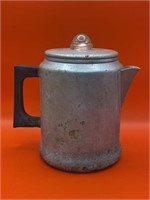 5 Cup Vintage Tin Coffee Percolator Metal Camping