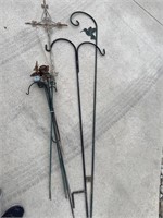 Shepard hooks and yard art