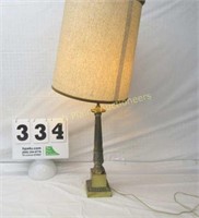 Vintage Table Lamp, Gold Color
