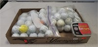 Tray Lot Of Assorted Golf Balls & Cleats