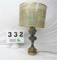 Vintage Blue & Gold Table Lamp