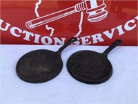 (2) Wagner’s Cast Iron 8 1/2” Griddles