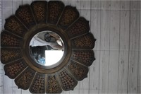 Wood decorative mirror