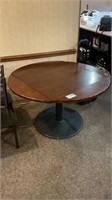 51in ROUND SOLID WOOD DROP LEAF DINING TABLE,