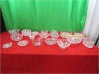 Clear Glass Candy Dishes, Bowls, Bubble Bowl