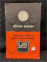 24 Silver dimes in US Bank dime saver book