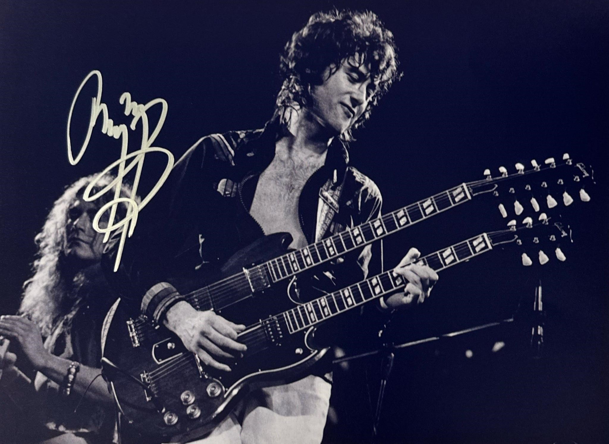 Autograph COA Jimmy Page Photo