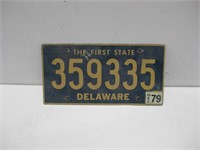 Vtg 1979 Delaware License Plate