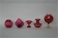 LOT OF RUBY VASES