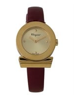 Salvatore Ferragamo 30mm Gancino Gold Dial Watch