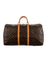 Louis Vuitton Brown Coated Canvas Weekender Bag