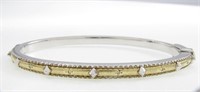 Jude Frances Sterling/18K Bangle Bracelet, Diamond