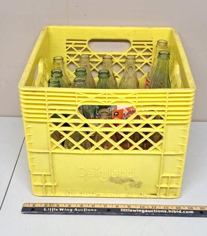 Large COCA COLA Lot-Die Cast Cars/Bottles in Crate