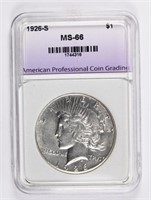 1926-S PEACE SILVER DOLLAR