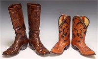 (2PR) MEN'S LEATHER COWBOY BOOTS, LUCHESE & OTHER