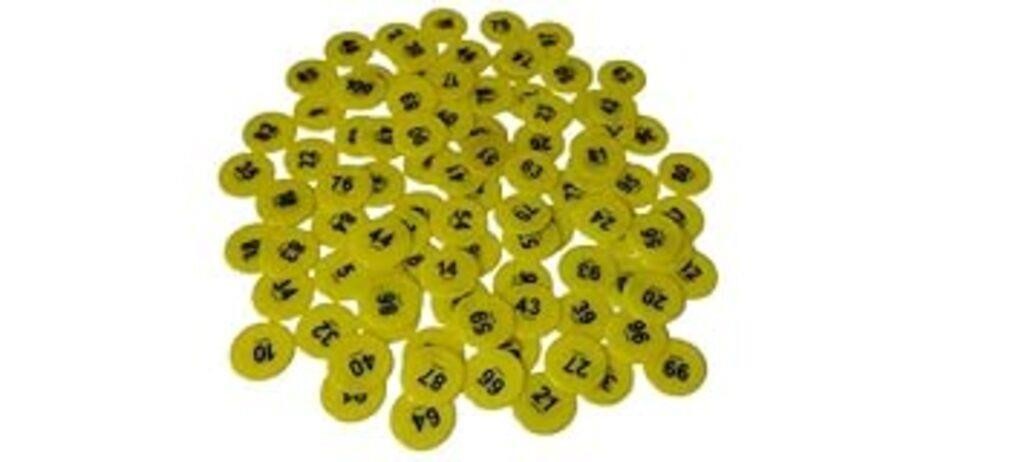 MOREL Yellow Plastic Round Shape Embossed Printed