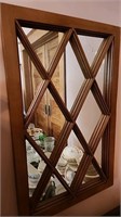 Wood sectioned Mirror 33 x 21 inch