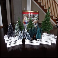 Christmas Village Accessories and Storage Tin