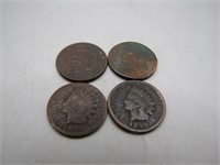 Lot of 4 1893 Indian Head Pennies
