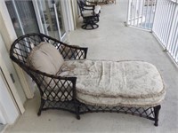 Lot #114 Metal bentwood style chaise lounge