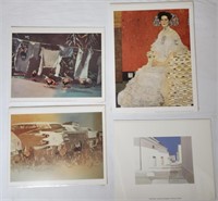 4 Small Prints of Abstract Scenes