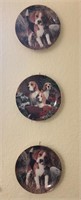Three Danbury Mint Beagle Plates