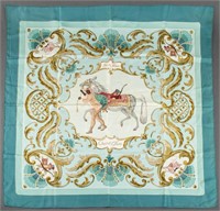 Hermes "Cheval Turc" Square Silk Twill Scarf