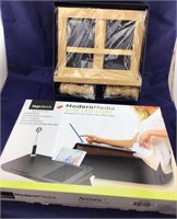 Boxed Lapdesk/LED Light & Wooden Bookrest + S & P