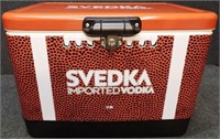 Svedka Vodka Leather Football-themed Cooler