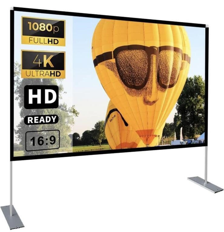 PROJECTOR SCREEN WITH STAND 16:9 HD 4K OUTDOOR