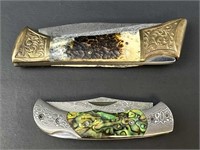 2 Knives Damascus Blades, 1 Japan, 1 no name