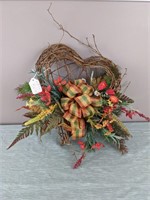 Grapevine Heart Wreath (12")