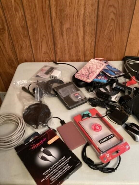 Miscellaneous sell, phone, chargers, and