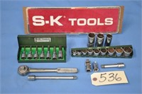SK USA 3/8" incl 3/8" to 7/8", 12-pt sockets