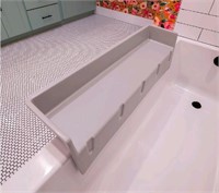 Tub Topper Bathtub Splash Guard Play Shelf Area, T