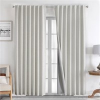 Joydeco Linen Curtains 84 inch Length 2 Panels