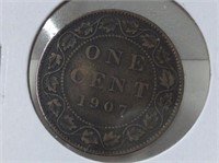 1907 Can  1 Cent Vf