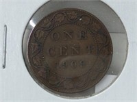 1909 Can  1 Cent Vf